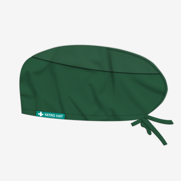 Gorros de Quirófano | YATRO HAT | Verde Esmeralda Pelo Largo BASICS