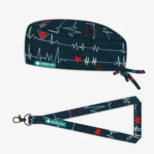 Gorro Quirúrgico y Lanyard EKG Pelo Corto