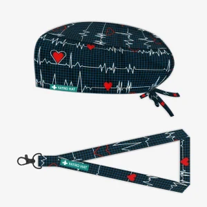 Gorro Quirúrgico y Lanyard EKG Pelo Largo